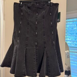 Target Black A-Line Denim Dress